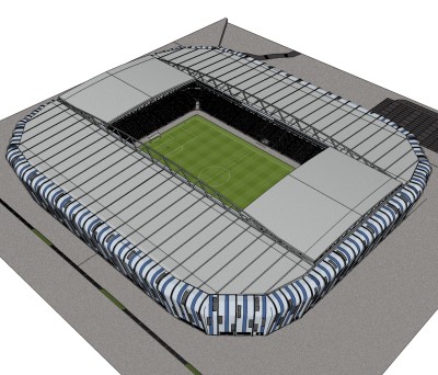 体育馆草图大师模型，体育馆SU模型下载