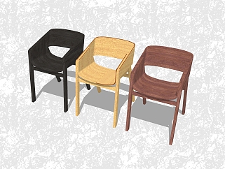 现代创意<em>小</em>座椅su模型，单人椅草图大师模型下载