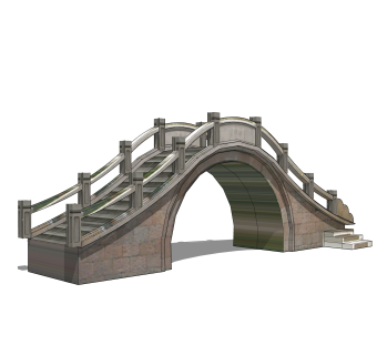 拱桥草图大师模型下载，sketchup拱桥模型分享