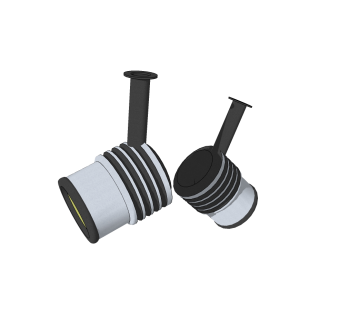  现代筒灯SU模型，筒灯草图大师模型下载