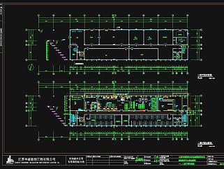 四层后勤服务中心施工图，CAD建筑图纸免费下载