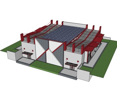 体育馆草图大师模型，体育馆SU模型下载