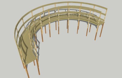 现代景观廊架草图大师模型，景观廊架sketchup模型下载