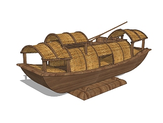 渔船草图大师模型，渔船SU模型下载