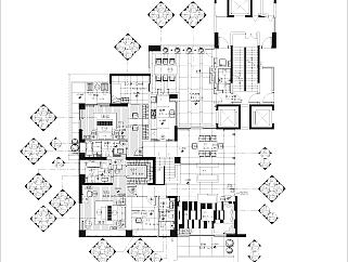 深圳中信红树湾11栋2701错层复式CAD施工图套图，复式家居CAD建筑图纸下载