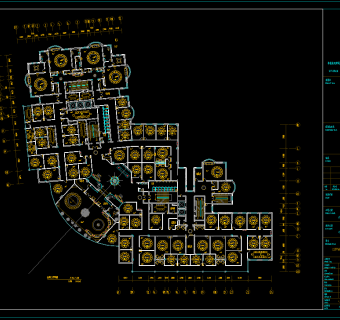 现代主题海鲜自助火锅cad图纸，火锅店cad施工图下载