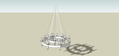  欧式客厅吊灯草图大师模型，客厅吊灯sketchup模型下载