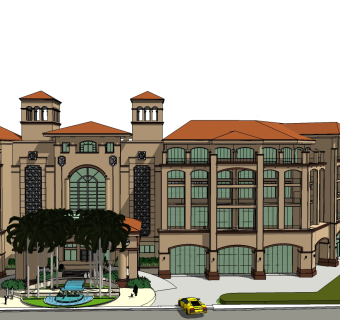酒店草图大师模型下载、酒店su模型下载