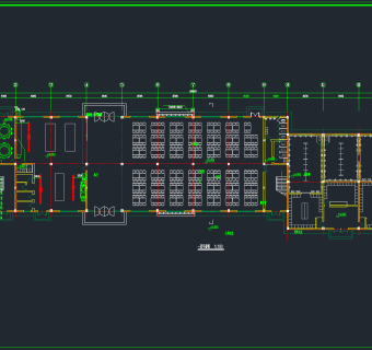 食堂浴室CAD建筑图纸，食堂浴室CAD施工图纸下载