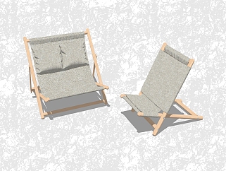 现代创意<em>小</em>座椅su模型，单人椅子草图大师模型下载