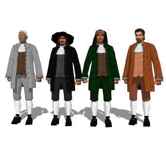 现代游戏人物su模型，游戏角色草图大师模型下载