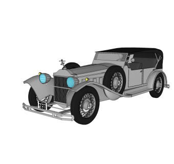 美式汽车免费su模型，汽车sketchup模型下载