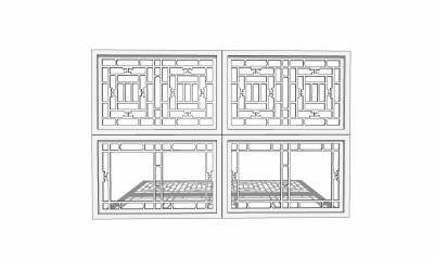   现代  屏风草图大师模型，屏风sketchup模型下载