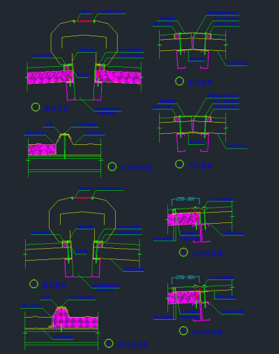 精品屋面节点CAD施工图，精品屋面CAD建筑图纸下载