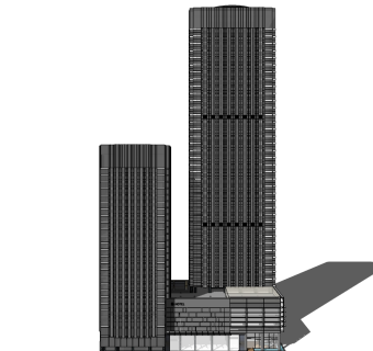现代高层酒店草图大师模型下载、现代高层酒店su模型下载