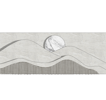 新中式景墙sketchup模型下载