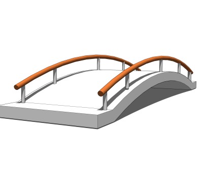 拱桥草图大师模型下载，sketchup拱桥模型分享