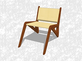 现代实木座椅<em>草图大师模型</em>，创意小座椅<em>草图大师模型下载</em>