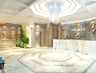 新中式酒店施工图，酒店cad设计图纸下载