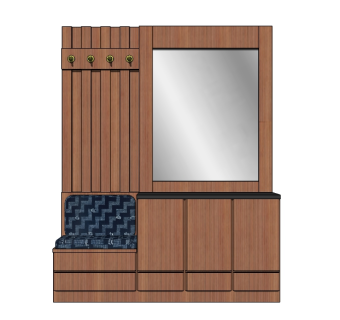 现代玄关柜草图大师模型，玄关柜su模型下载