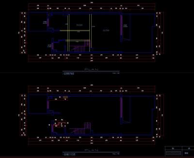 北欧风格复式样板间施工图CAD图纸，样板间CAD设计图纸下载