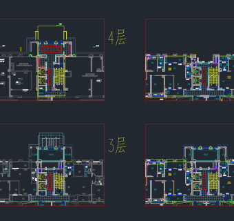 现代大堂电梯CAD施工图，大堂电梯CAD建筑图纸免费下载