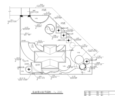 私家庭院花园CAD施工图