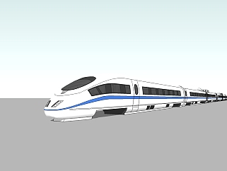现代<em>高铁列车</em>草图大师模型，高铁sketchup模型