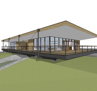 现代度假别墅草图大师模型，sketchup别墅su模型下载