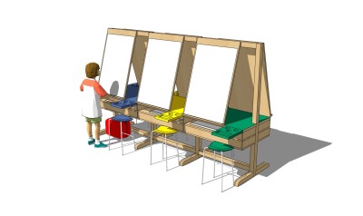儿童画板草图大师模型，儿童画板sketchup模型下载