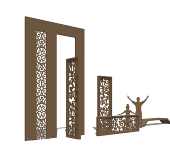 现代雕塑小品草图大师模型，雕塑小品sketchup模型免费下载