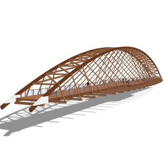 现代桥梁草图大师模型下载，sketchup桥梁su模型分享