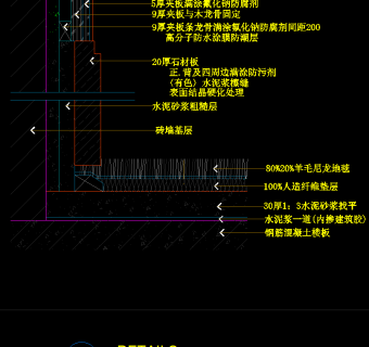 地面踢脚大样图，地面踢脚cad施工图纸下载