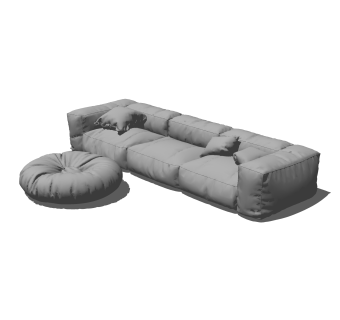 现代双人沙发草图大师模型，双人沙发skb文件下载