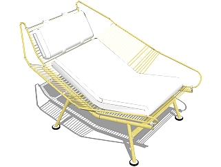 现代躺椅sketchup模型，<em>贵妃椅</em>草图大师模型下载