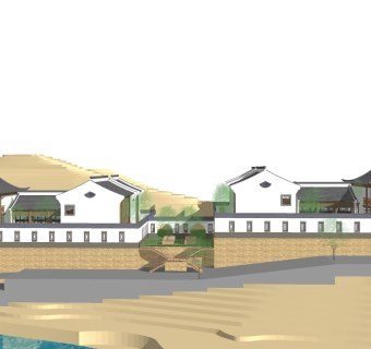 现代别墅外观草图大师模型，别墅外观sketchup模型免费下载