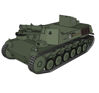 德国Bison2野牛2自行火炮草图大师模型，坦克SU模型下载