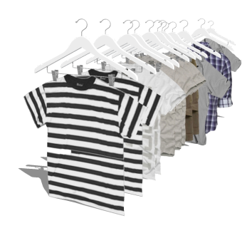 现代男士服装草图大师模型，服装sketchup模型下载
