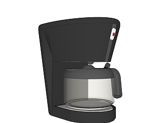 现代全自动咖啡机sketchup模型，餐具草图大师模型下载
