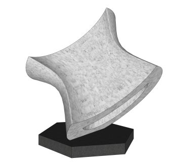 现代抽象雕塑su模型,摆件草图大师模型下载