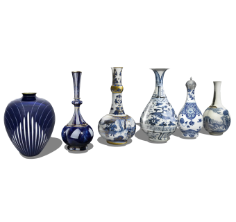 现代瓷器SU模型，瓷器SKP模型下载