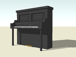<em>现代钢琴</em>草图大师模型，钢琴sketchup模型下载