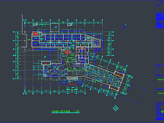 阿里巴巴杭州总部CAD施工图，办公空间CAD施工图纸下载