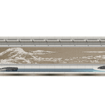 新中式景墙sketchup模型下载