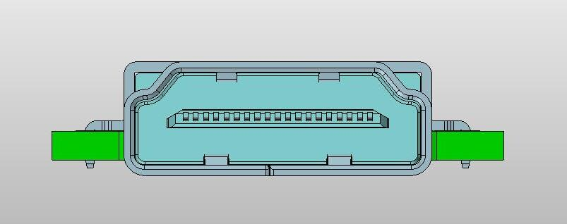 HDMI TYPE A母座反向沉板设计图纸，反向沉板CAD图纸下载