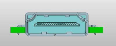 HDMI TYPE A母座反向沉板设计图纸，反向沉板CAD图纸下载