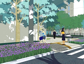 中心城区五条道路景观规划设计方案