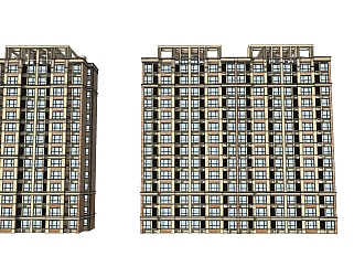 欧式高层<em>公寓</em>sketchup模型，<em>公寓</em>草图大师模型下载