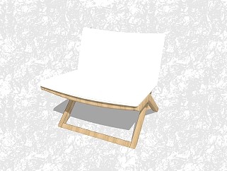 现代创意<em>小</em>座椅免费su模型，休闲椅草图大师模型下载