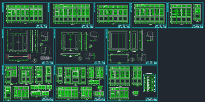 仿古门CAD详图，仿古门CAD施工图纸下载